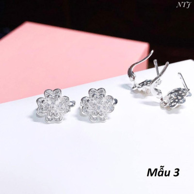 Bông tai nữ chất liệu bạc ta cao cấp MS15r