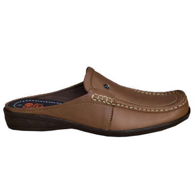 Dép Bít Mũi Nam Da Bò Thật TiTi ĐÔ Cao Cấp GSB2058d