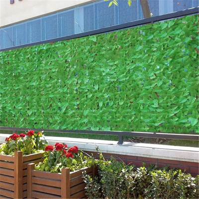Hàng rào lá xanh nhân tạo - Tấm lá vạn niên thanh 1m*3m trang trí nhà cửa ban công - Cây giả, hoa lụa Decor trang trí nhà cửa