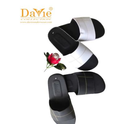 Dép Quai Ngang Nam Thương Hiệu Davie Dvsd03 Chất Liệu Da, Đế Cao Su Bền Đẹp Chất Lượng Cao