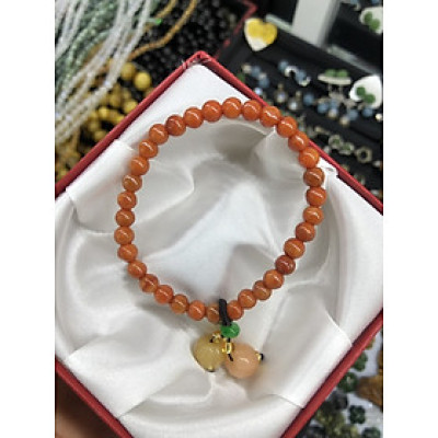 Vòng đeo tay, lắc tay mix phụ kiện phong thủy đá ngọc cẩm thạch huyết