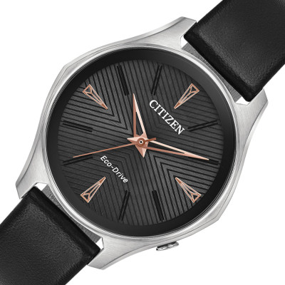 Đồng Hồ Nữ Citizen Dây Da EM0599-17E - Mặt Đen 