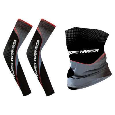 Combo Khăn ống cổ và găng tay chống nắng chống lạnh vải thun thoáng mát thích hợp cả nam và nữ UPF50+ Đen Cấp