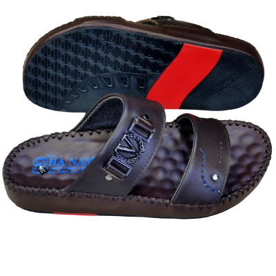 Dép nam quai ngang HÀ NAM da bò thật cao cấp DN2072