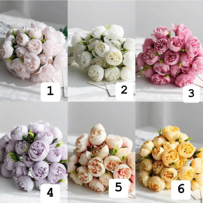 Bó Hoa Hồng 27 Bông Nhân Tạo Hoa Camellia Hoa Mẫu Đơn Hoa Hồng Hoa Cô Dâu Cho Tiệc Cưới Văn Phòng Trang Trí Nhà Cửa - HÀNG CHÍNH HÃNG MINIIN