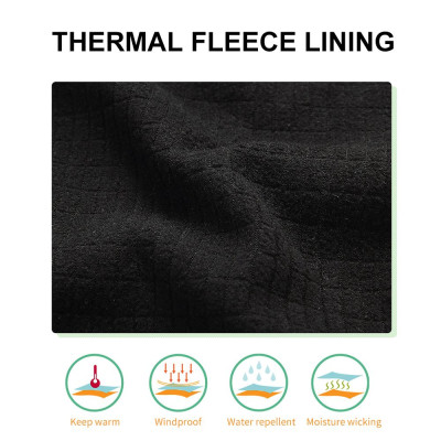 Wosawe Men Winter Cycling Jacket Windproof Thermal Fleece Bike Jacket for Mountain Biking Running Skiing Hiking