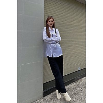 LAAS Áo somi silk tay dài lụa mềm mại thoáng mát