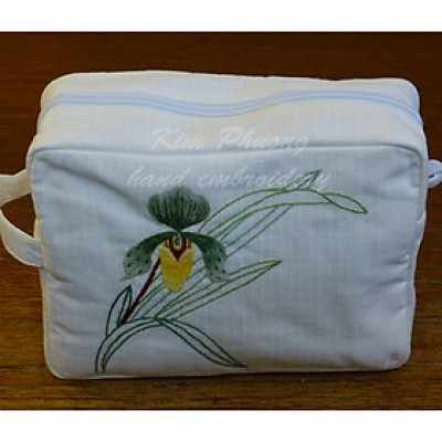 Túi vải thêu tay đựng đồ dùng cá nhân 
