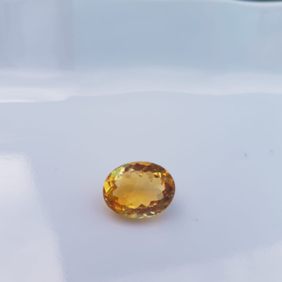 Mặt Nhẫn Oval Màu Vàng Đẹp như hoa  Đá Citrine tự nhiên  Size hạt 13mm x 9,8mm x 7mm ạ