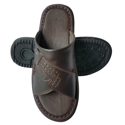 Dép Nam BIGGBEN May Viền Da Bò Thật Cao Cấp DN323