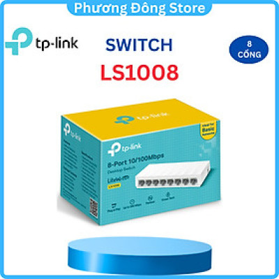 TP-Link LS1008 - Bộ chia mạng 8 cổng, tiết kiệm điện năng, tốc độ cao 10/100 Mbps - Hàng chính hãng