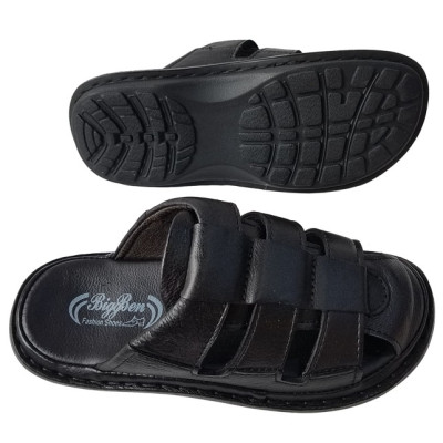 Dép nam bít đầu da bò thật BIGGBEN cao cấp DN297