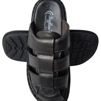 Dép nam bít đầu da bò thật BIGGBEN cao cấp DN297