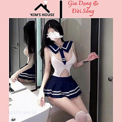 Bộ Đồ Ngủ Cosplay Học Sinh, Bodysuit Thỏ Dễ Thương , Bộ Đồ Ngủ Liền Thân Cosplay Hoá Trang Nữ Sinh Cutout Gợi Cảm C074