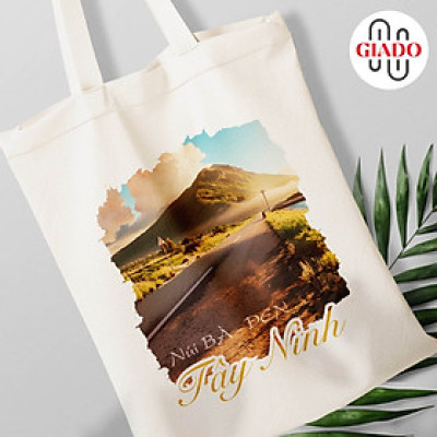 Túi canvas GIADO, túi vải bố, túi tote mẫu Tây Ninh núi Bà Đen