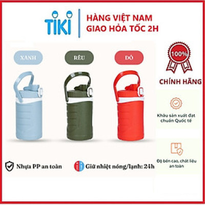 Bình giữ nhiệt 1 lít Việt Nhật , bình nước nhựa giữ nhiệt 1 lít cao cấp - Hàng chính hãng 