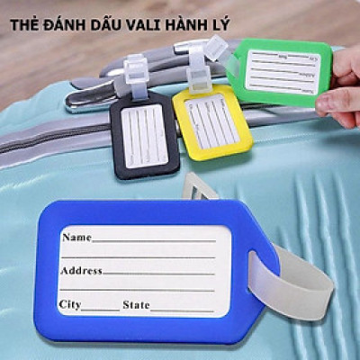 Thẻ ghi nhớ hành lý, vali, ba lô tiện dụng tránh thất lạc (8,5*5cm) - Dụng cụ đánh dấu thông tin treo hành lý, vali, balo