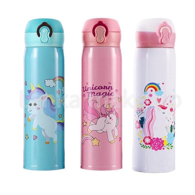 Bình giữ nhiệt nắp bật INOX 304 FG Good Finish họa tiết  siêu đáng yêu - An toàn cho bé dung tích 500ml