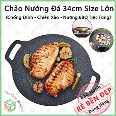 (Quá Đã) Chảo Nướng Cạn Đáy Cỡ Lớn KhoNCC Hàng Chính Hãng - Chiên Xào Nướng BBQ Làm Nóng Bữa Tiệc Của Bạn - NLM-CND34