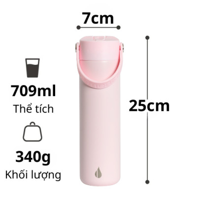 [Elemental chính hãng - Thương hiệu Mỹ] Bình giữ nhiệt Elemental Core 709ml, giữ nhiệt tốt, inox 304, an toàn sức khỏe 100%