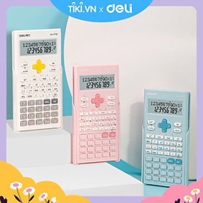 Máy tính kỹ thuật học sinh Deli -Xanh/ Hồng/ Trắng - 1700