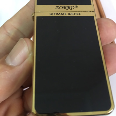 Vỏ Hột Quẹt Bật Lửa Zorro ZC5 Sơn Mài Bóng Viền Vàng Cao Cấp