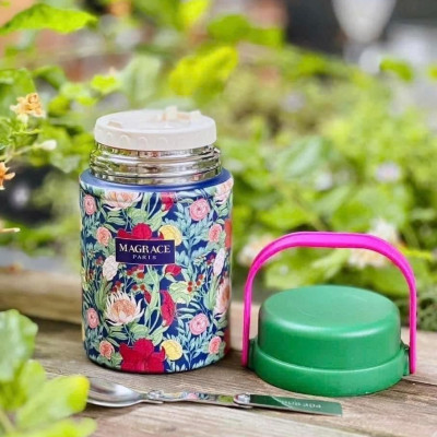 Cặp lồng Magrace Paris họa tiết hoa 520ml Hàng chính hãng