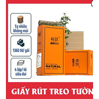 Giấy Rút Treo Tường- Giấy Ăn - Giấy Vệ Sinh Túi Giấy Treo Tường 4 Lớp Bột Gỗ, Phù Hợp Cho Cả Mẹ Và Bé, Thấm Hút Nhanh