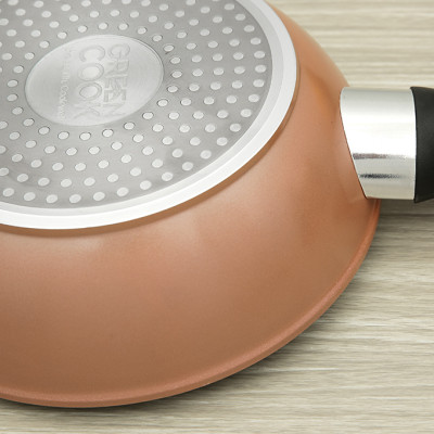 Chảo vân đá chống dính đáy từ 20 cm Greencook GCP221-20IH - Hàng Chính Hãng