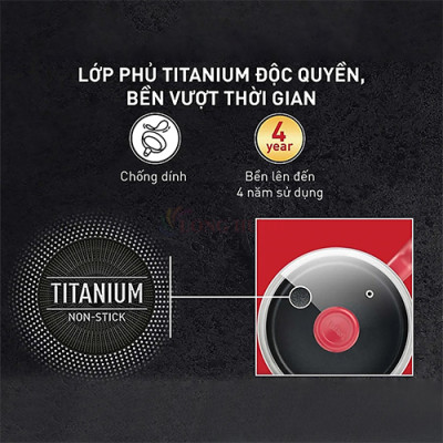 Nồi cán dài/quánh cán dài chống dính đáy từ Tefal So Chef 18cm x 2.26L G1352395 - Hàng chính hãng