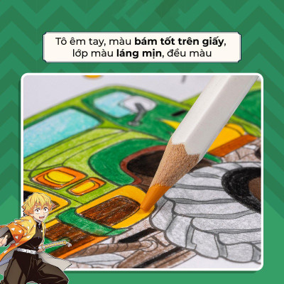 Hộp 24 Bút Chì Màu Thanh Gươm Diệt Quỷ - Colokit CPC-C043/DS - Hộp Thiếc