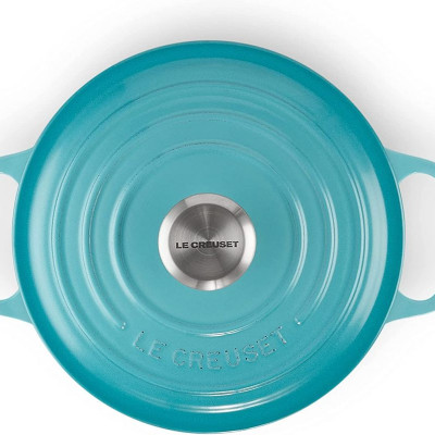 Nồi gang Le Creuset Bräter rund Evo 24cm Caribe Blue Hàng Chính Hãng