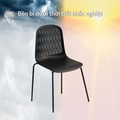 Ghế nhựa đúc chân kim loại Callipso