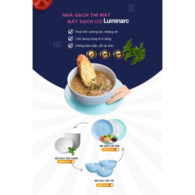 Đĩa Thủy Tinh Luminarc Diwali Đen 25cm cường lực, kháng vỡ - 1 đĩa - P0867