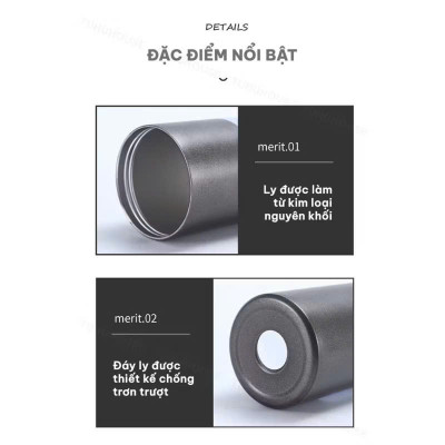 Ly Giữ Nhiệt 600ml Inox 304 Đúc Liền Khối Cao Cấp, Có Nắp Đậy Kèm Ống Hút - HÀNG CHÍNH HÃNG MINIIN