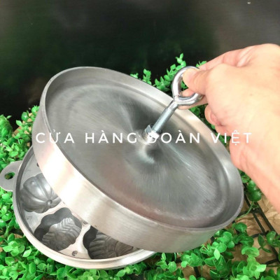 Khuôn Bánh Bông Lan, Bánh Thuẩn - Gang dày C.Lượng loại 12 bánh - Khuôn Loại 1, Nặng 1800g. Chuyên phục vụ Sp Gia dụng,