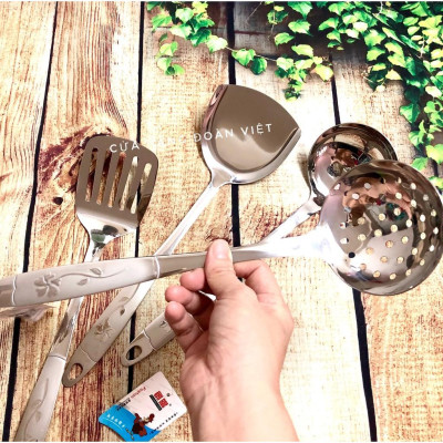 [MỚI] Bộ Vá Sạn Inox Cán Bông Sắc Sảo. Chuyên phục vụ Sp Gia dụng, Khuôn làm bánh, Dụng cụ học Sinh, Nhà hàng, Quán ăn,