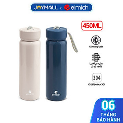 Bình giữ nhiệt Inox 304 Elmich EL8296 Dung tích 480ml, Hàng chính hãng, Có lưới lọc trà, Giữ nhiệt lâu 8H-10H - JoyMall