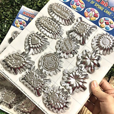 Khuôn Bánh Bò, Rau Câu, Da Lợn - Bộ 24 Khuôn Nhôm. Chuyên phục vụ Sp Gia dụng, Khuôn làm bánh, Dụng cụ học Sinh, Nhà hàn