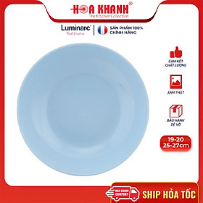 Đĩa Sâu Thủy Tinh Luminarc Diwali Light Blue 20cm chịu nhiệt, kháng vỡ - 1 đĩa - P2021