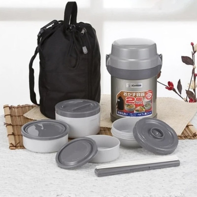 Hộp cơm giữ nhiệt 4 ngăn Zojirushi SL-JAF14-SA 1,27L, hàng chính hãng