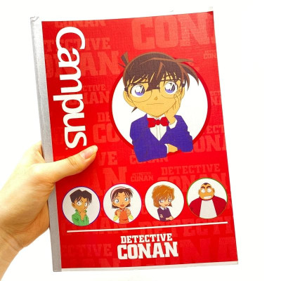 Combo 5 Tập Conan Detective Kids - B5 Kẻ Ngang Có Chấm 80 Trang ĐL 70g/m2 - Campus NB-BCDK80 (Mẫu Màu Giao Ngẫu Nhiên)