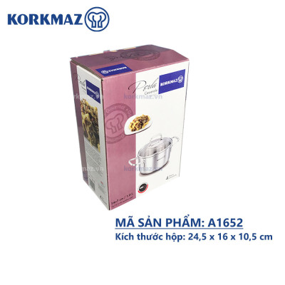 Nồi inox 18/10 Korkmaz Perla 1 lít - 14x7 cm