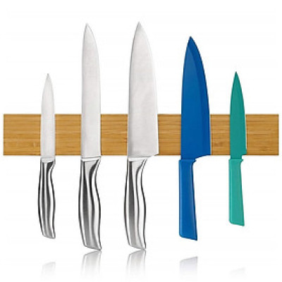 Thanh treo dao nam châm LAMS, giá treo dao nam châm bằng gỗ siêu chắc