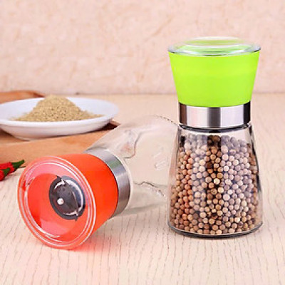 Lọ xay tiêu thủy tinh, lưỡi sứ  - Màu ngẫu nhiên