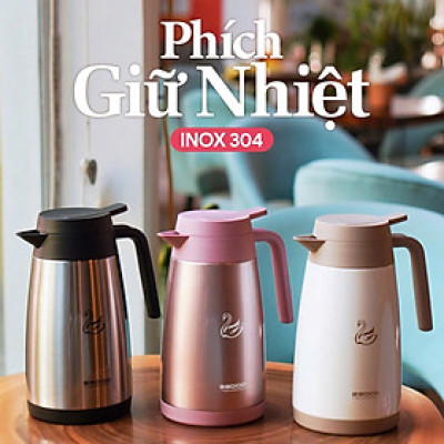 Bình giữ nhiệt pha trà Inox 304 B11 dung tích 1000ml bảo hành 12 tháng