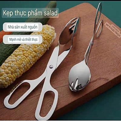 Kéo gắp thức ăn thực phẩm inox 304 sáng bóng
