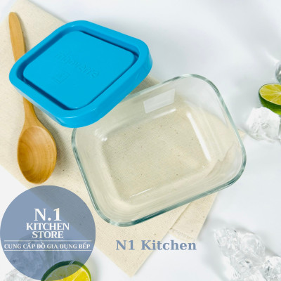 Hộp thủy tinh trữ đông Frigoverre chữ nhật 13x10 cm - 400ml - Bormioli Rocco Ý - Hàng chính hãng