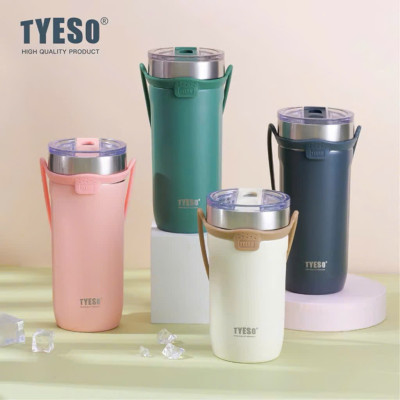 Cốc ly giữ nhiệt Tyeso TS8766B-550ml, TS8767B-710ml bằng thép không gỉ 304  Chống tràn & Giữ nhiệt 12 tiếng