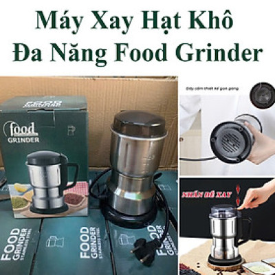 Máy Xay Hạt Khô Inox Đa Năng Food Grinder 8 Lưỡi Cực Bén Có Tay Cầm Tiện Lợi